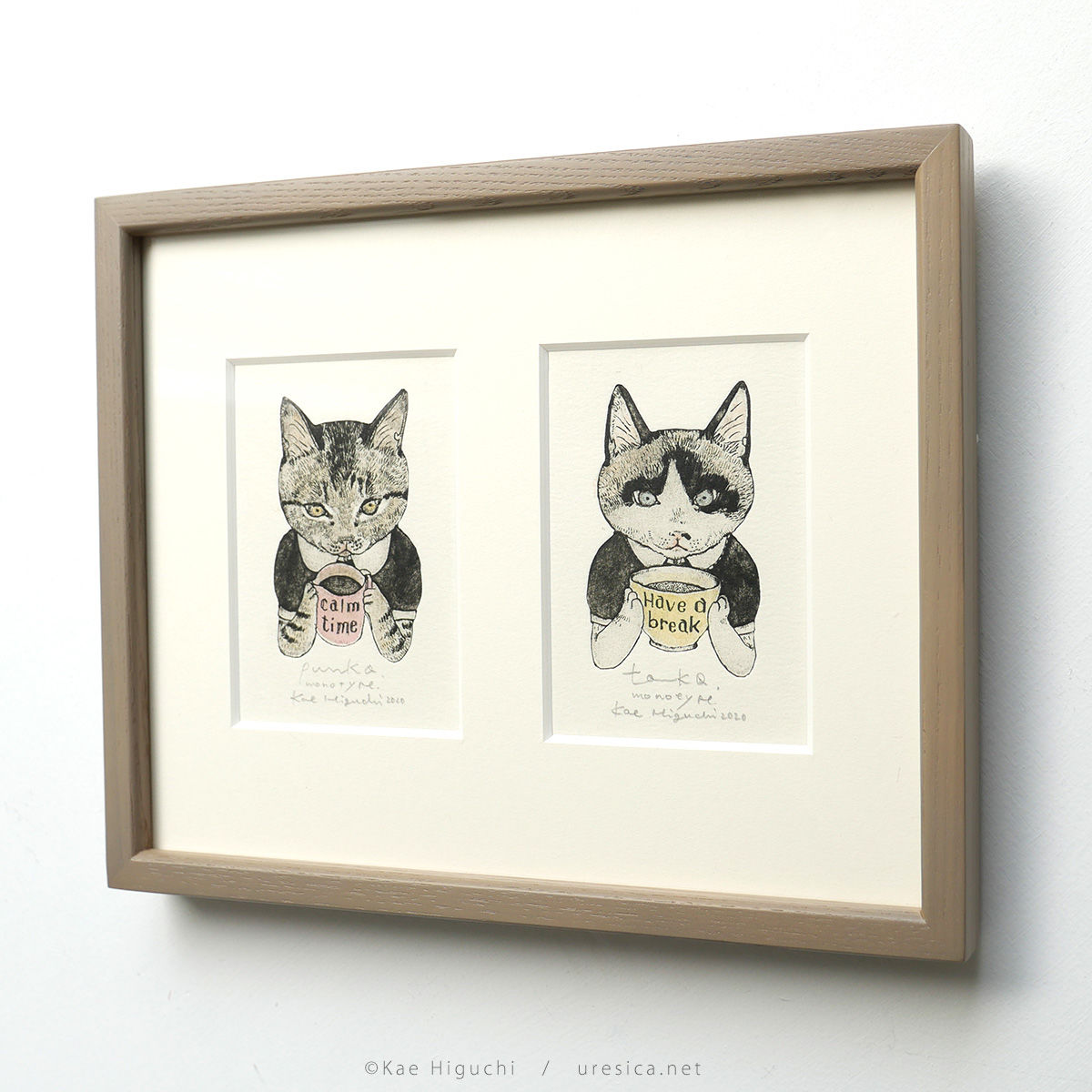 KOEN 物々しい OKADA (岡田浩円？)肉筆 油絵 キャンバス 額装 