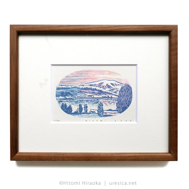 平岡瞳 木版画「空とおく」03 | URESICA