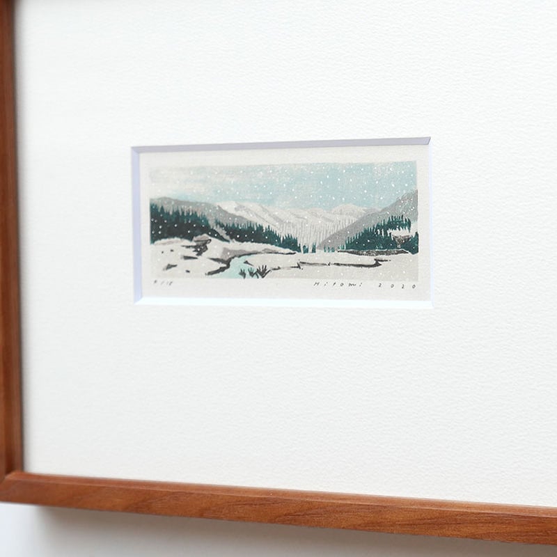 平岡瞳 木版画「車窓からの風景」 | URESICA