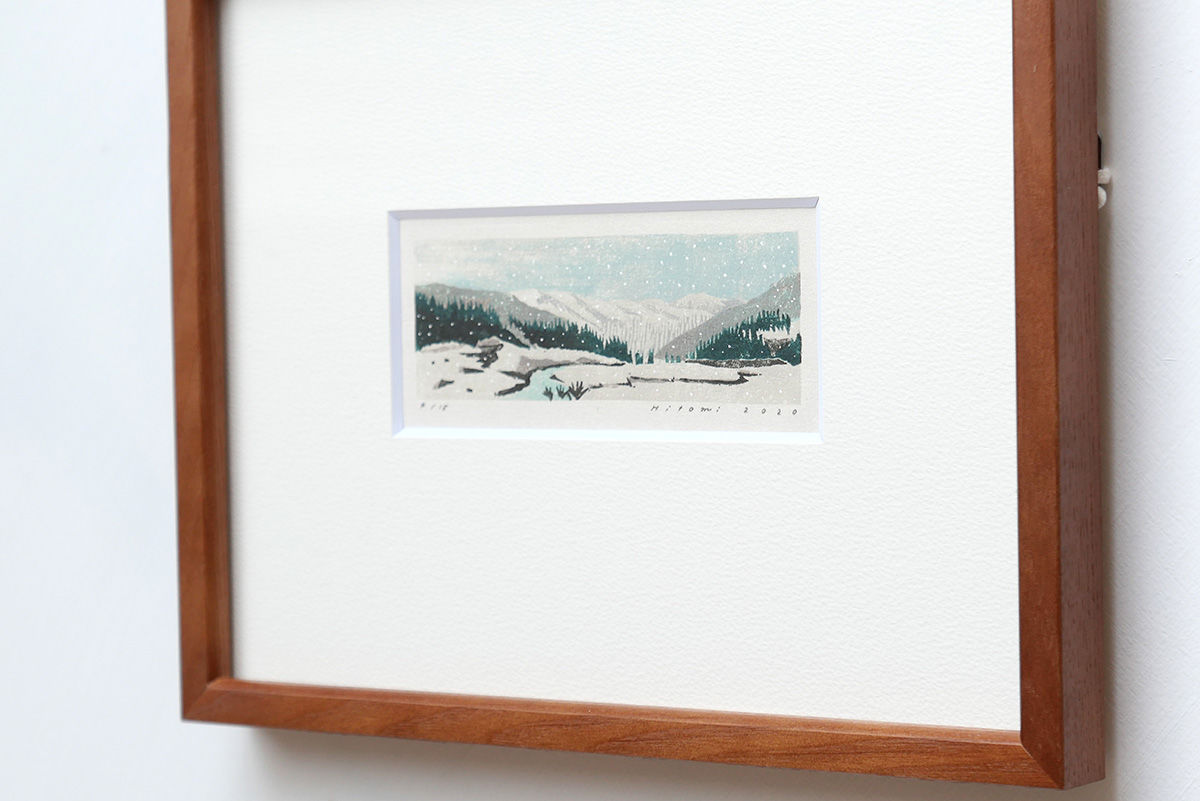 平岡瞳 木版画「車窓からの風景」 | URESICA