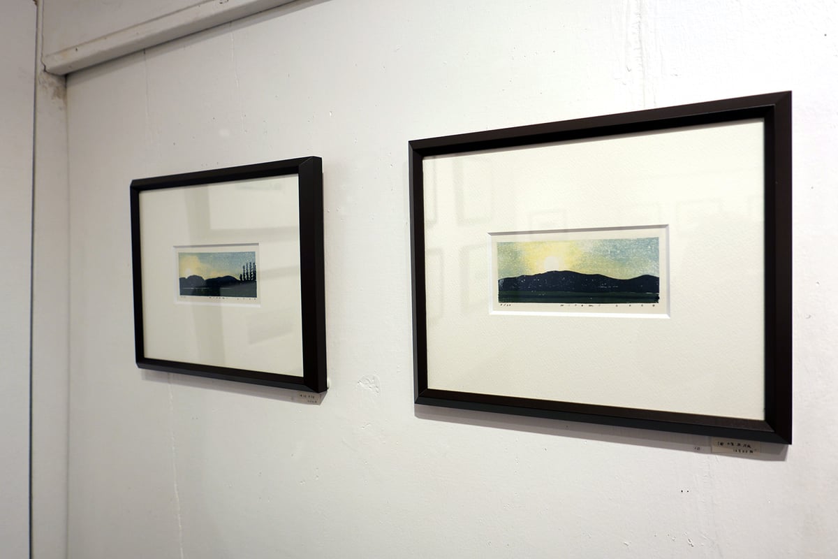 平岡瞳さん　版画　スノードーム　新品　額装 平岡瞳さん 版画 スノードーム 新品 額装 平岡瞳さん 版画