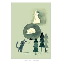 たんじあきこ「ある3びきのきょうだい猫の話」A3ポスター