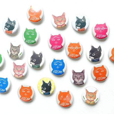 Cat＆dog＆me チャリティ缶バッジ