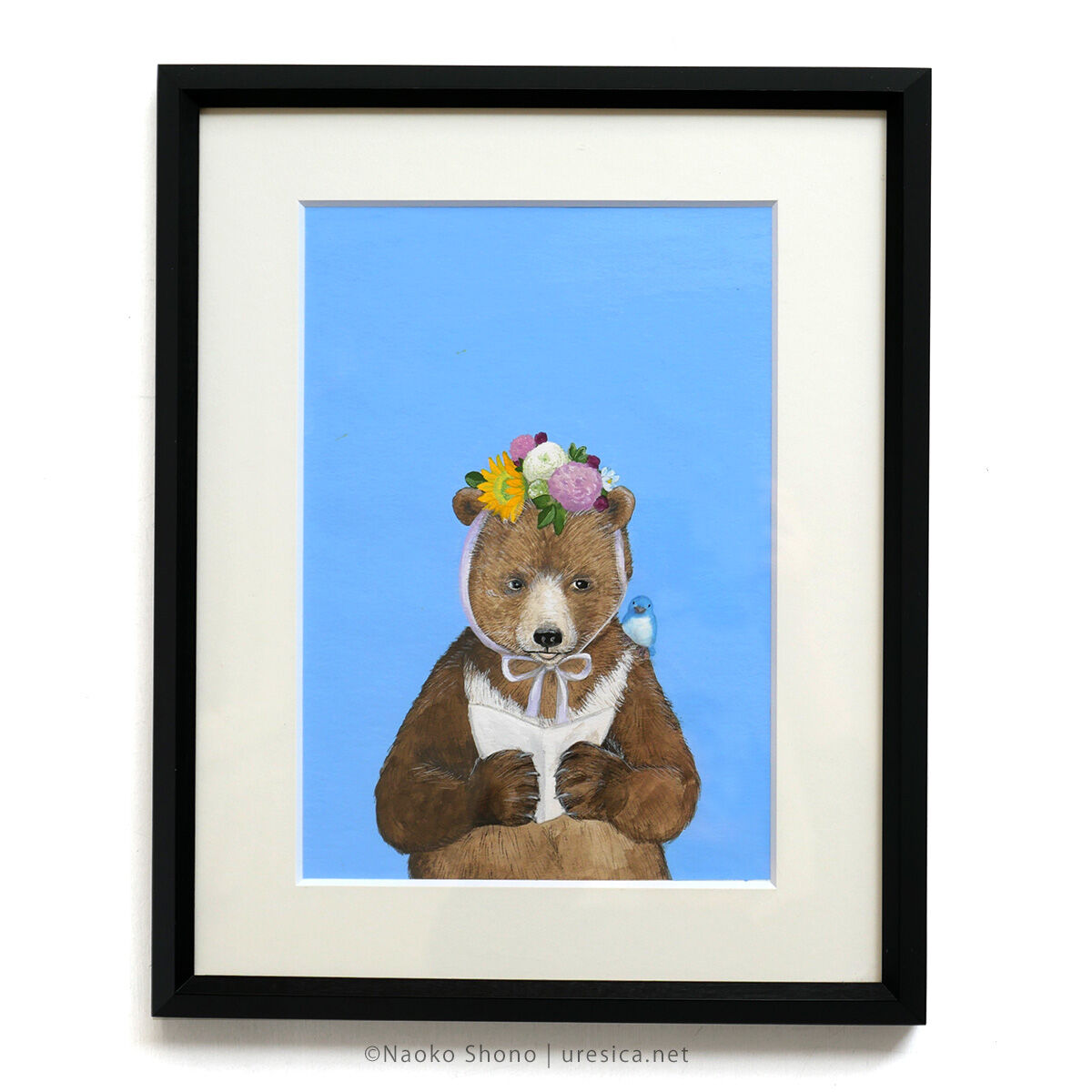 庄野ナホコ「Books & Birds」展 原画 美品 庄野ナホコ「Books & Birds