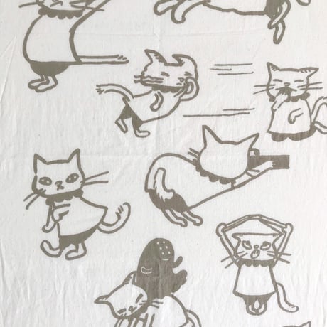 たんじあきこ　猫てぬぐい