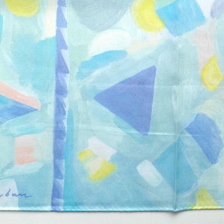 nakaban　ハンカチ「blau blau #3」
