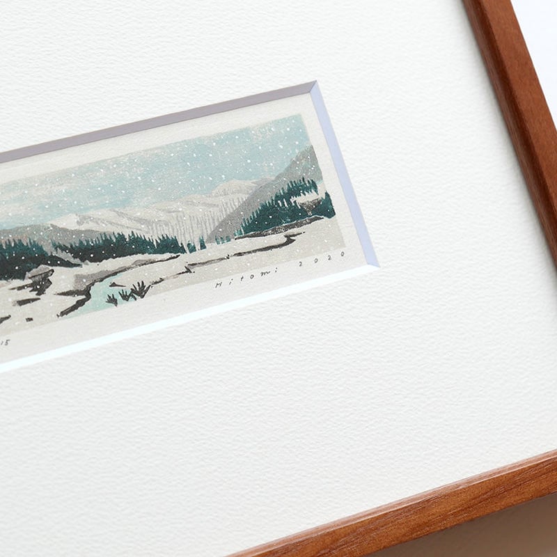 平岡瞳 木版画「車窓からの風景」 | URESICA