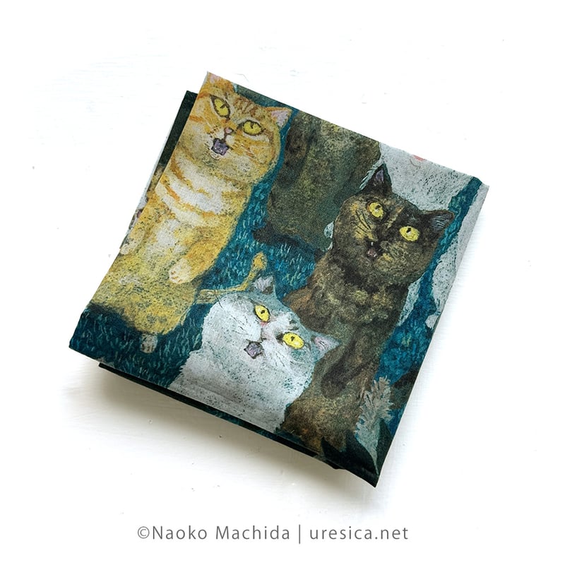 ネコパンチ様 リバティ Koh & Eito / black ハンカチ | H TOKYO ハンカチ | OLD