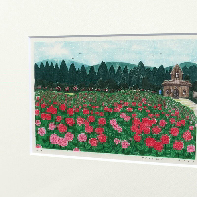 平岡瞳 版画「まっくろいたちのレストラン」19 | URESICA