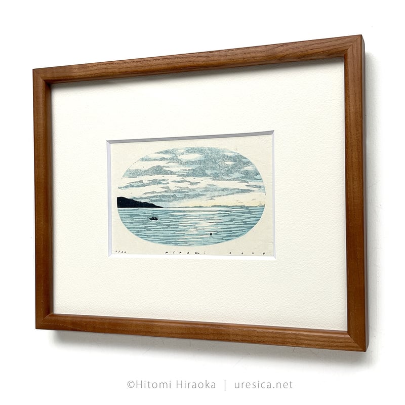 平岡瞳 木版画「空とおく」01 | URESICA