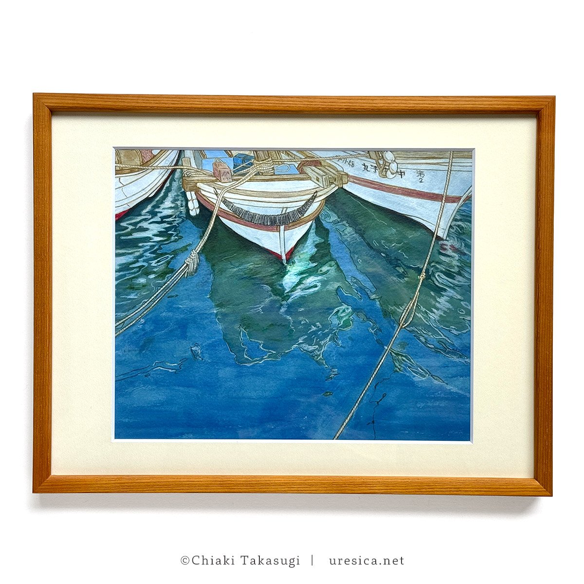 ☆ 渡辺三男 『滞船』 鴨川港 千葉 1981 絵画 海 日本 油絵 海 舟 青