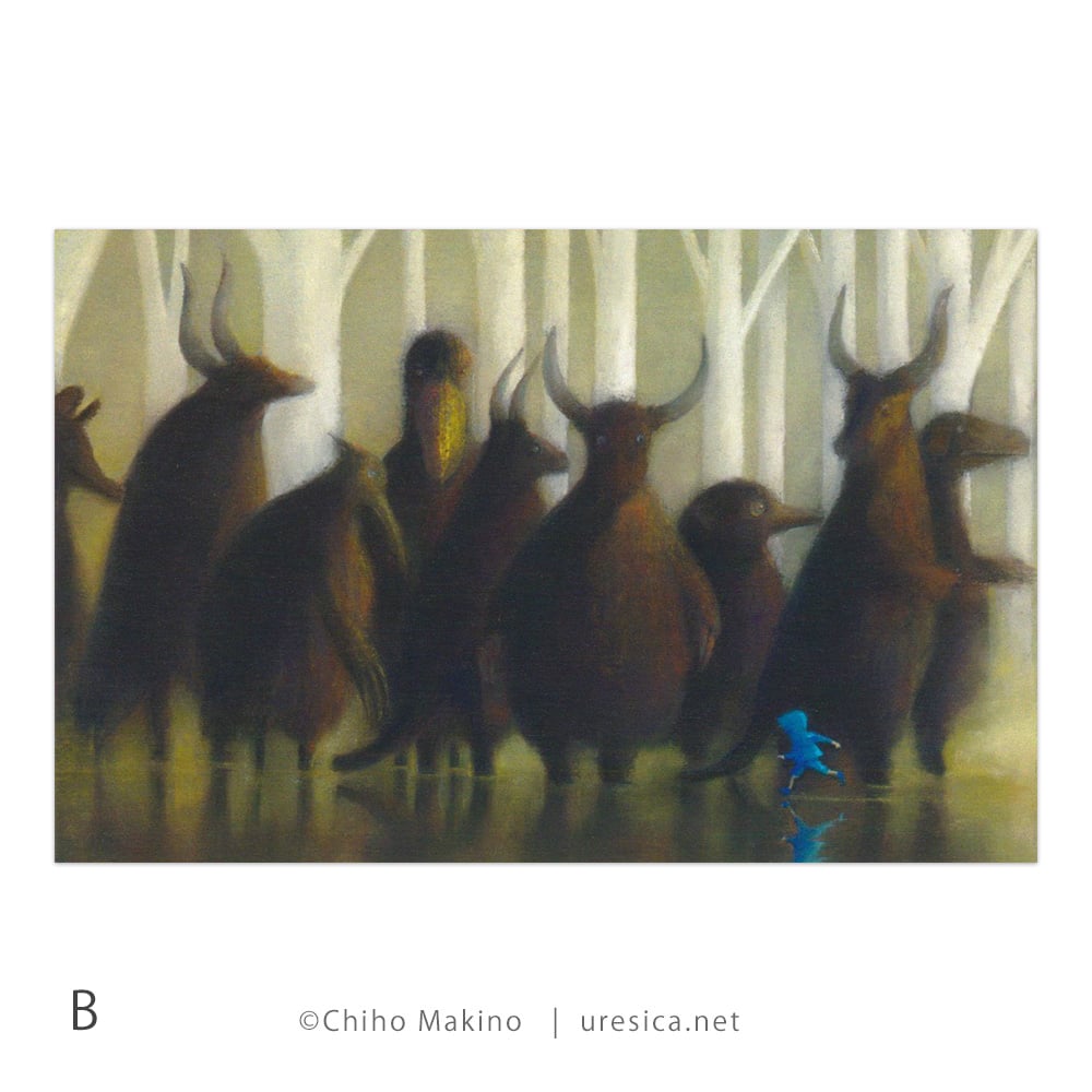 牧野千穂 大判カード（白い森・黒い森） | URESICA