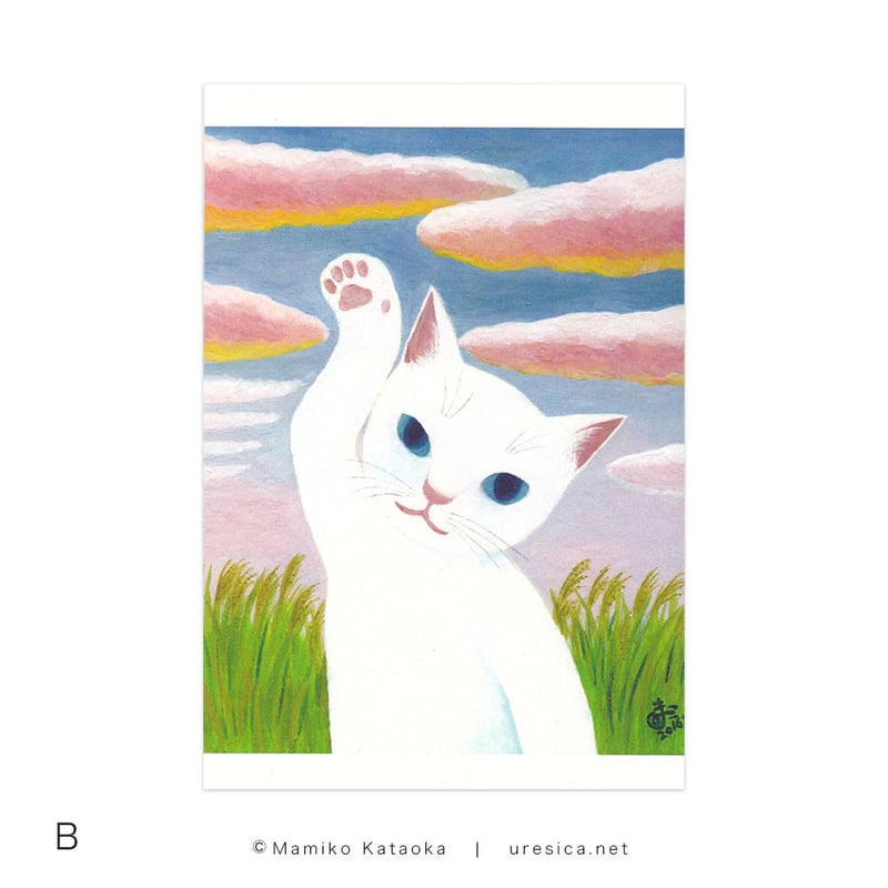 ミカオ　MICAO 「猫と女の子」版画　絵画 ミカオ MICAO 「猫と女の子」版画 絵画 ミカオ MICAO 「猫と