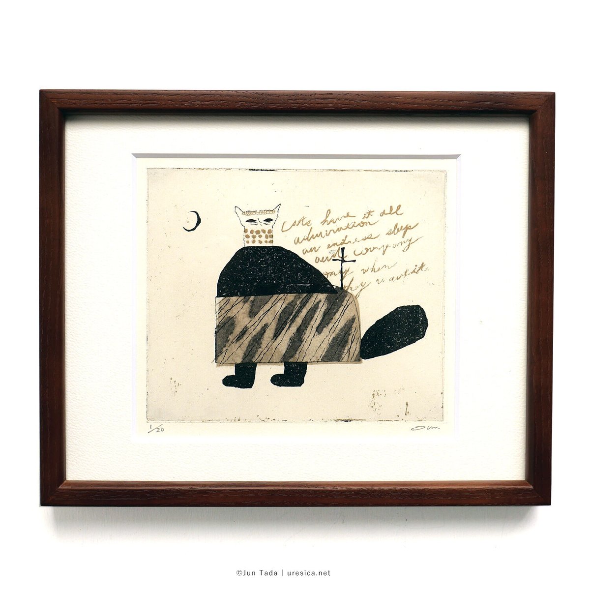 初期作品 ◇ 出久根育 銅版画 リトグラフ エッチング ／ 額装