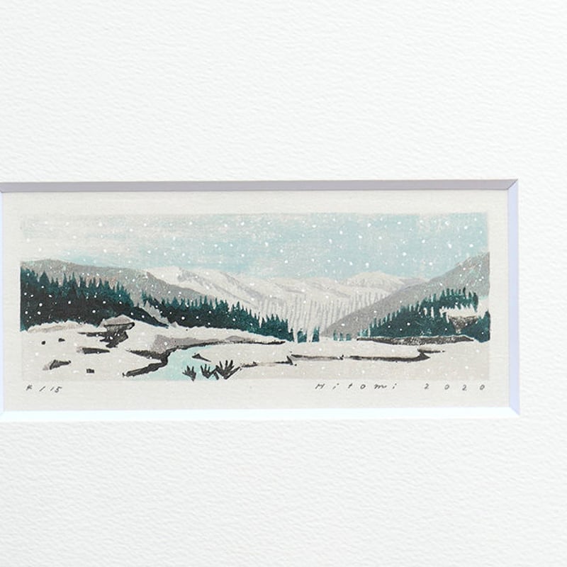 平岡瞳 木版画「車窓からの風景」 | URESICA