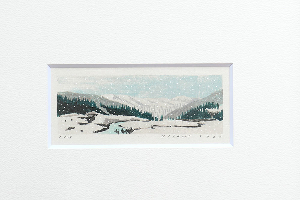 平岡瞳 木版画「車窓からの風景」 | URESICA