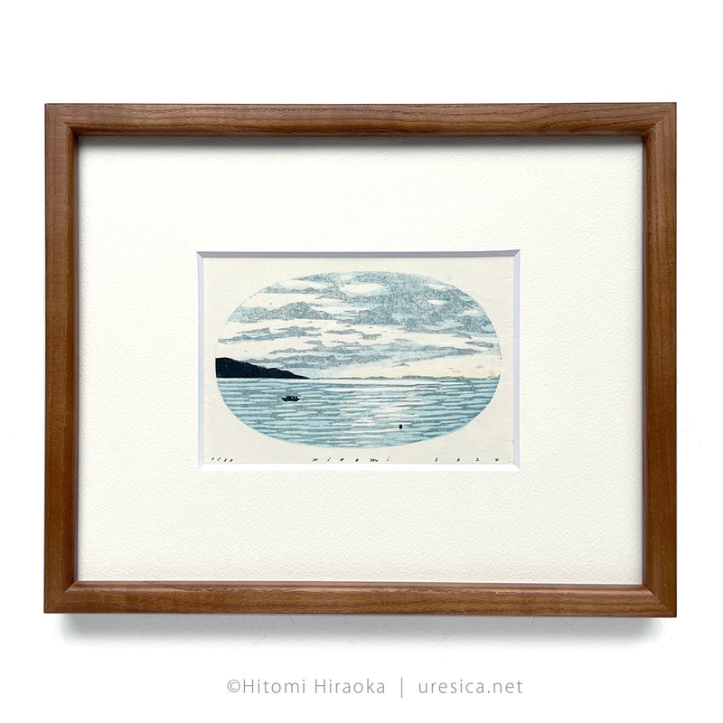 平岡瞳 木版画「空とおく」01 | URESICA