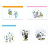 ユカワアツコ「暦売浮世情」ポストカード5枚組