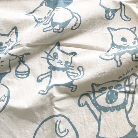 たんじあきこ　猫てぬぐい
