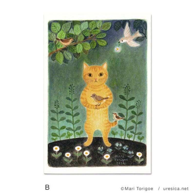 とりごえまりさんの絵画です とりごえまり ポストカード1 | URESICA