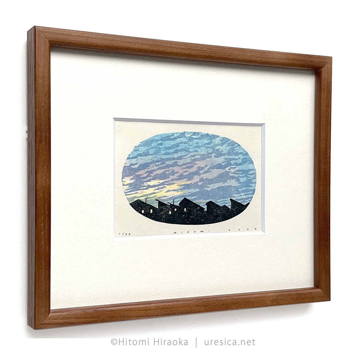 平岡瞳 木版画「空とおく」04 | URESICA