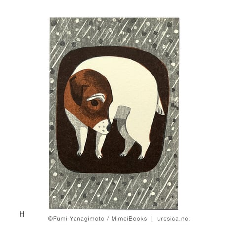 柳本史「雨犬」ポストカード（NEW）