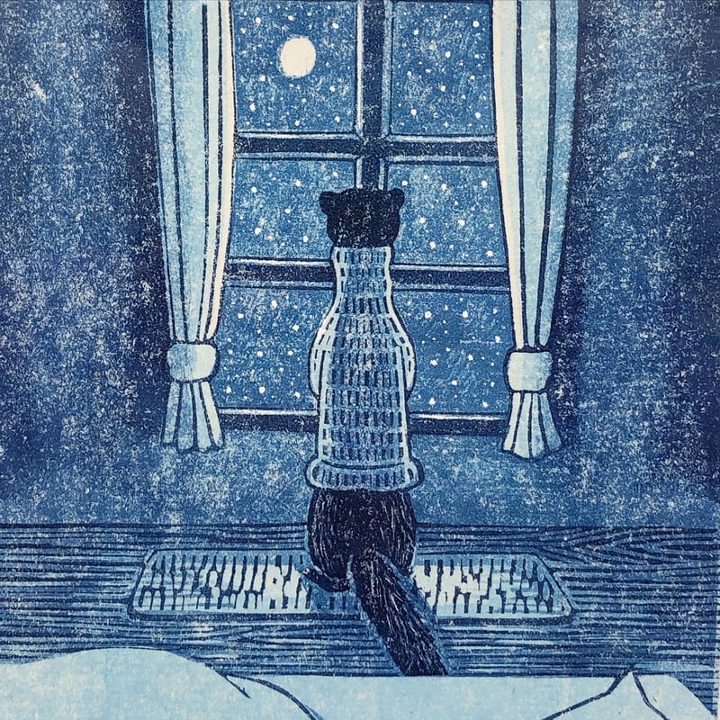 平岡瞳さん版画「まっくろいたちのレストラン」新品 まっくろいたちのレストラン』平岡瞳 | URESICA