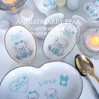 【単品】Anniversary　Bear転写紙/ブルー　パターン&フレーム
