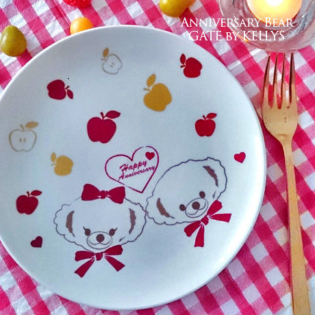 【単品】Anniversary　Bear転写紙/レッド　フェイス&ボディ