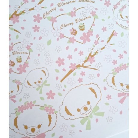 【単品】Anniversary BearSakuraBonbon転写紙　フェイスタイプ/シャンパンゴールド