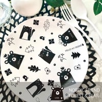【単品】NORDIC FRIEND転写紙★フォレスト＆ベア★ブラック