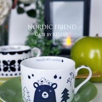 【単品】NORDIC FRIEND転写紙★フォレスト＆ベア★ネイビー