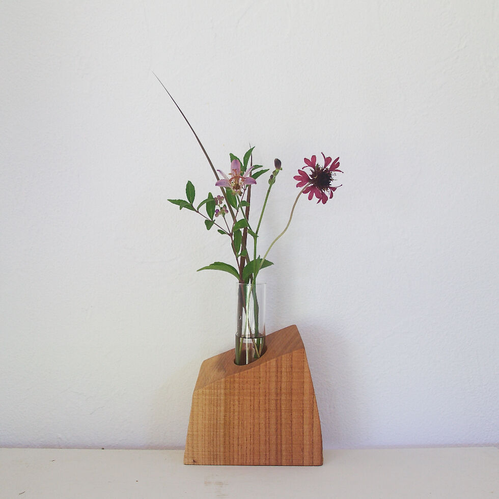 FV-1 木のフラワーベース（ケヤキ材） | SOLIWOOD