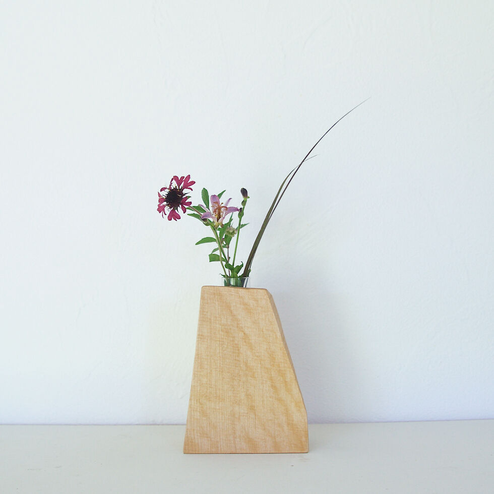 FV-11 木のフラワーベース（カバ材） | SOLIWOOD
