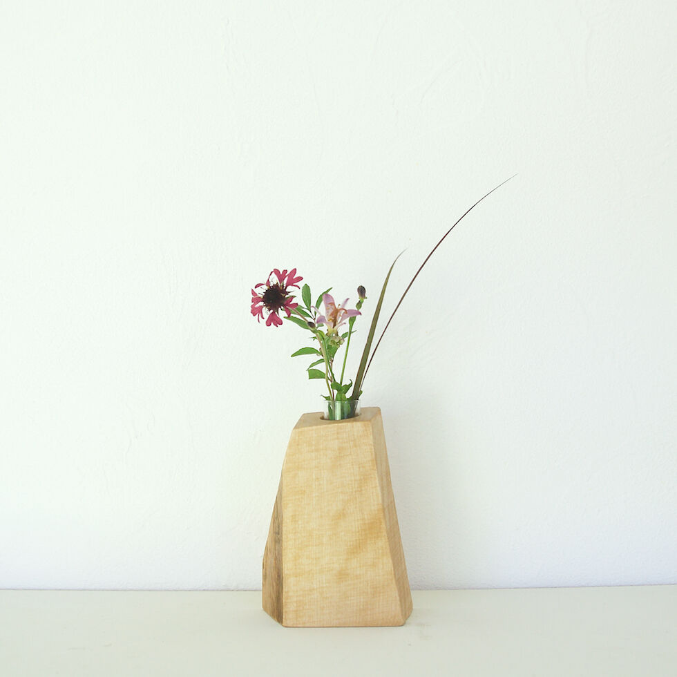 木製花瓶 FV-11 木のフラワーベース（カバ材） | SOLIWOOD