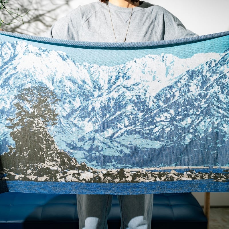 フォトブランケット【雨晴海岸から望む立山連峰】 190cm×70cm | SUZU