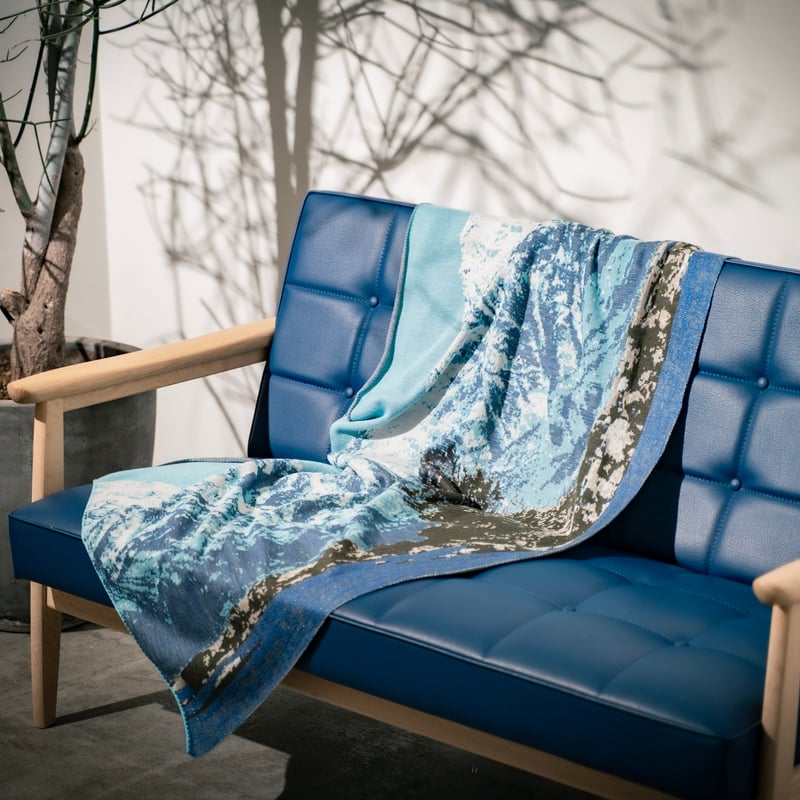 フォトブランケット【雨晴海岸から望む立山連峰】 190cm×70cm | SUZU