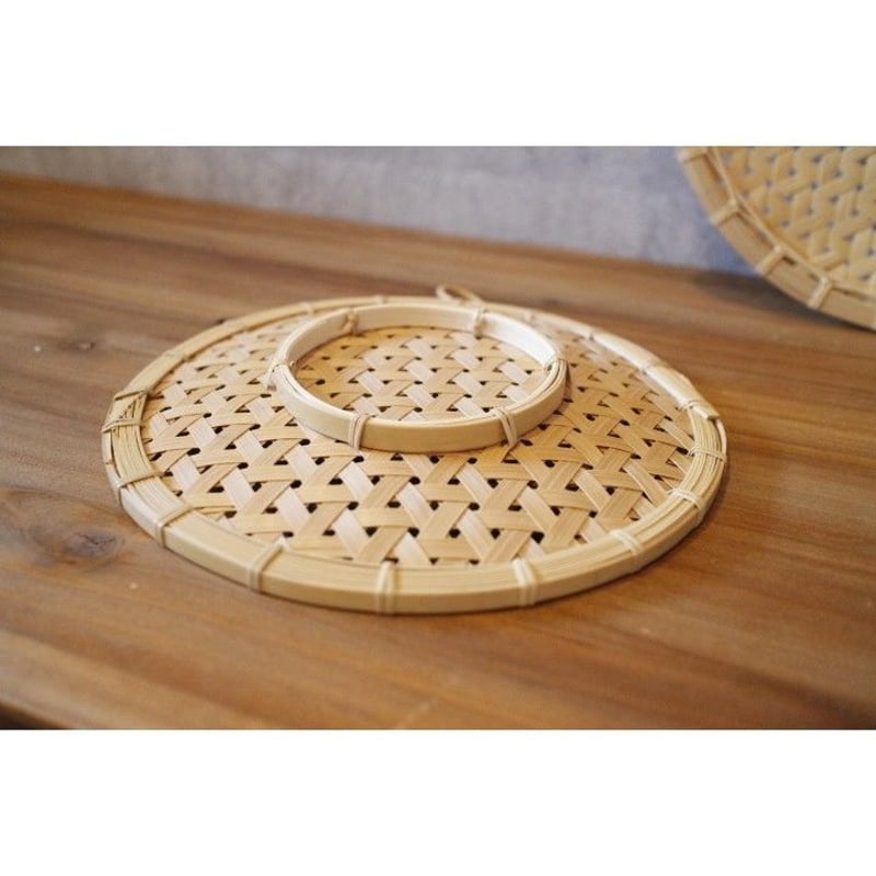 鉄線編み笊 Φ27㎝ 高台・かけ輪付 | enn