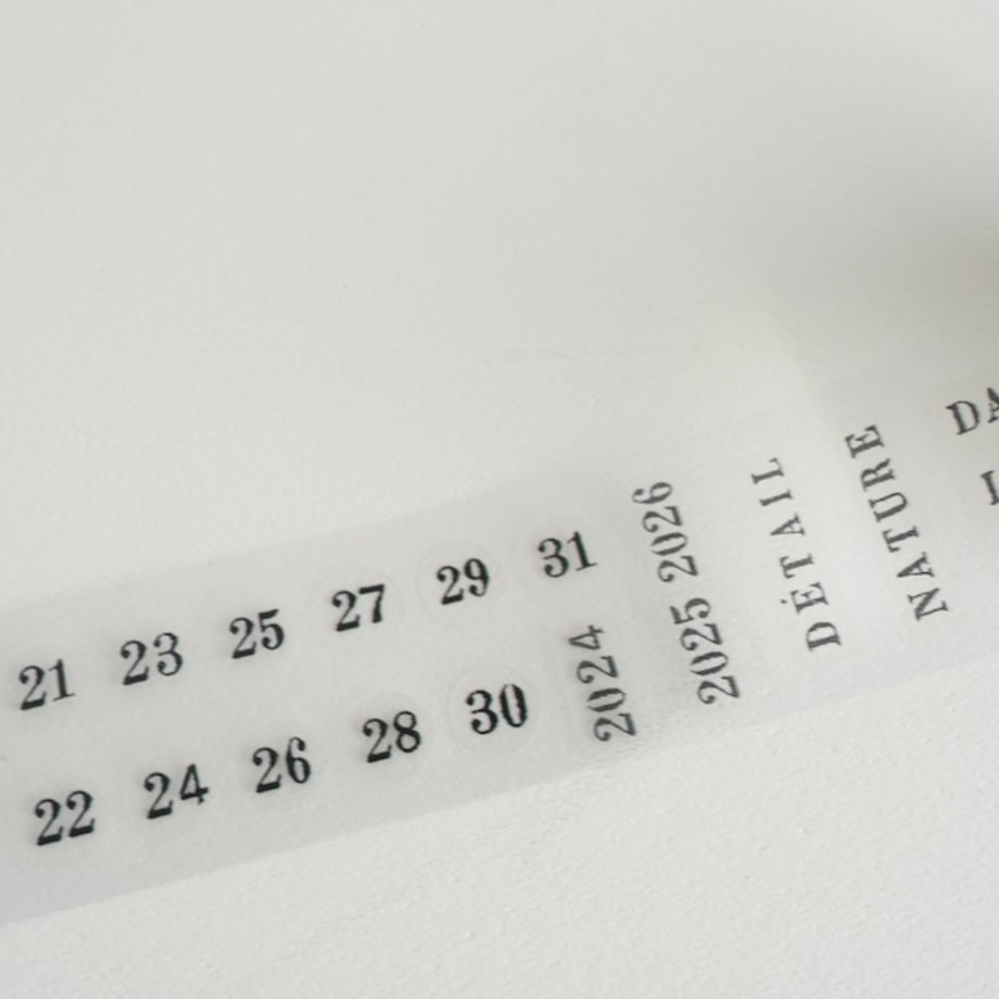 Yohaku PET Sticker Tape - Calendar