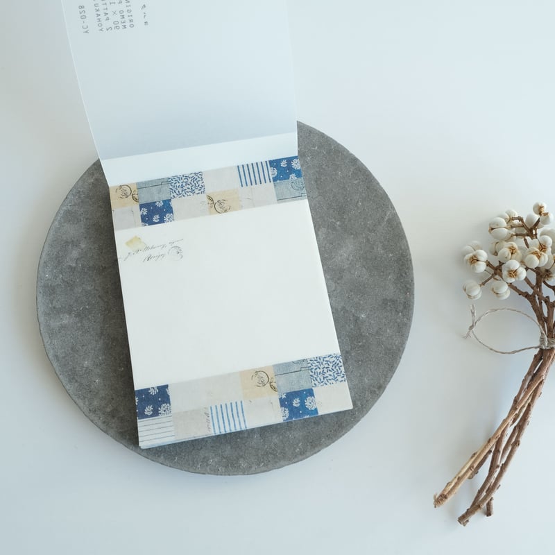 YC-028 CHECK&STRIPE 冬の贈り物 メモ帳 モザイク | ヨハク