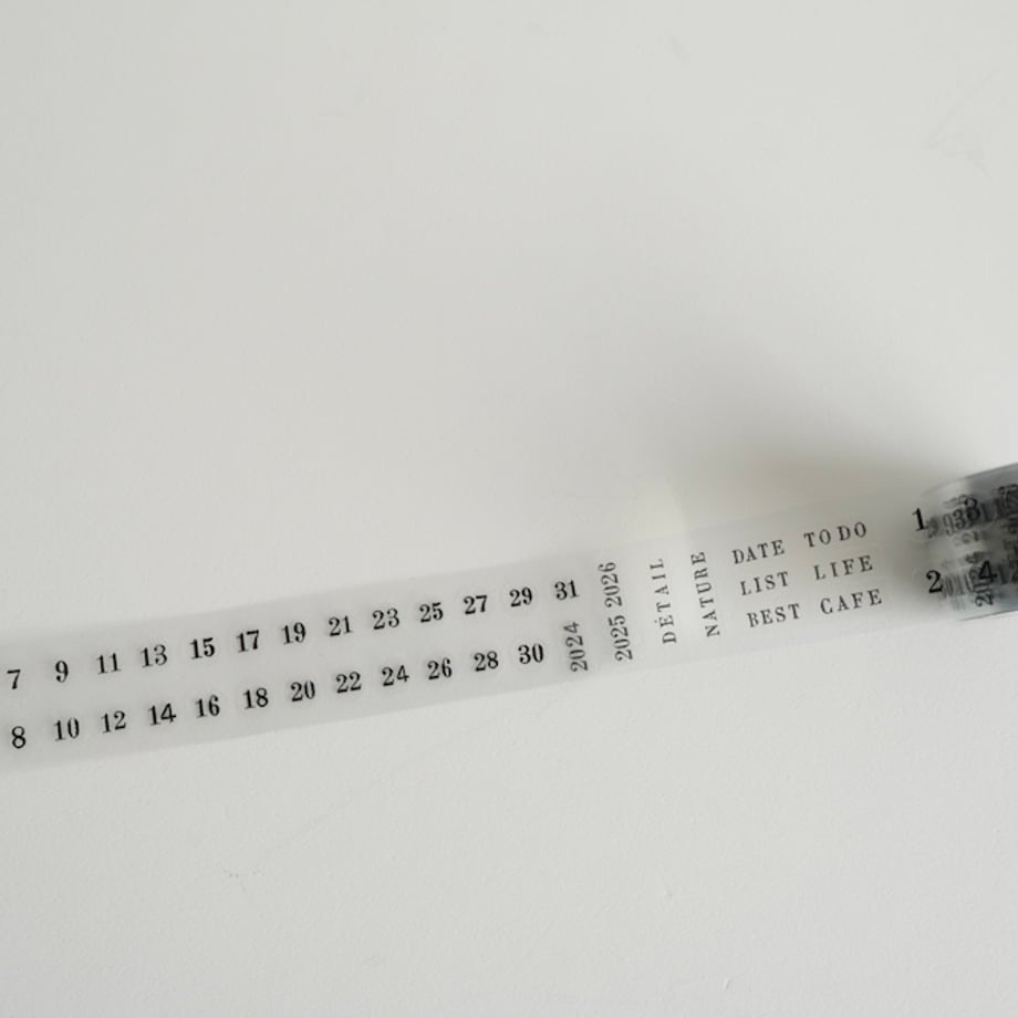 Yohaku PET Sticker Tape - Calendar