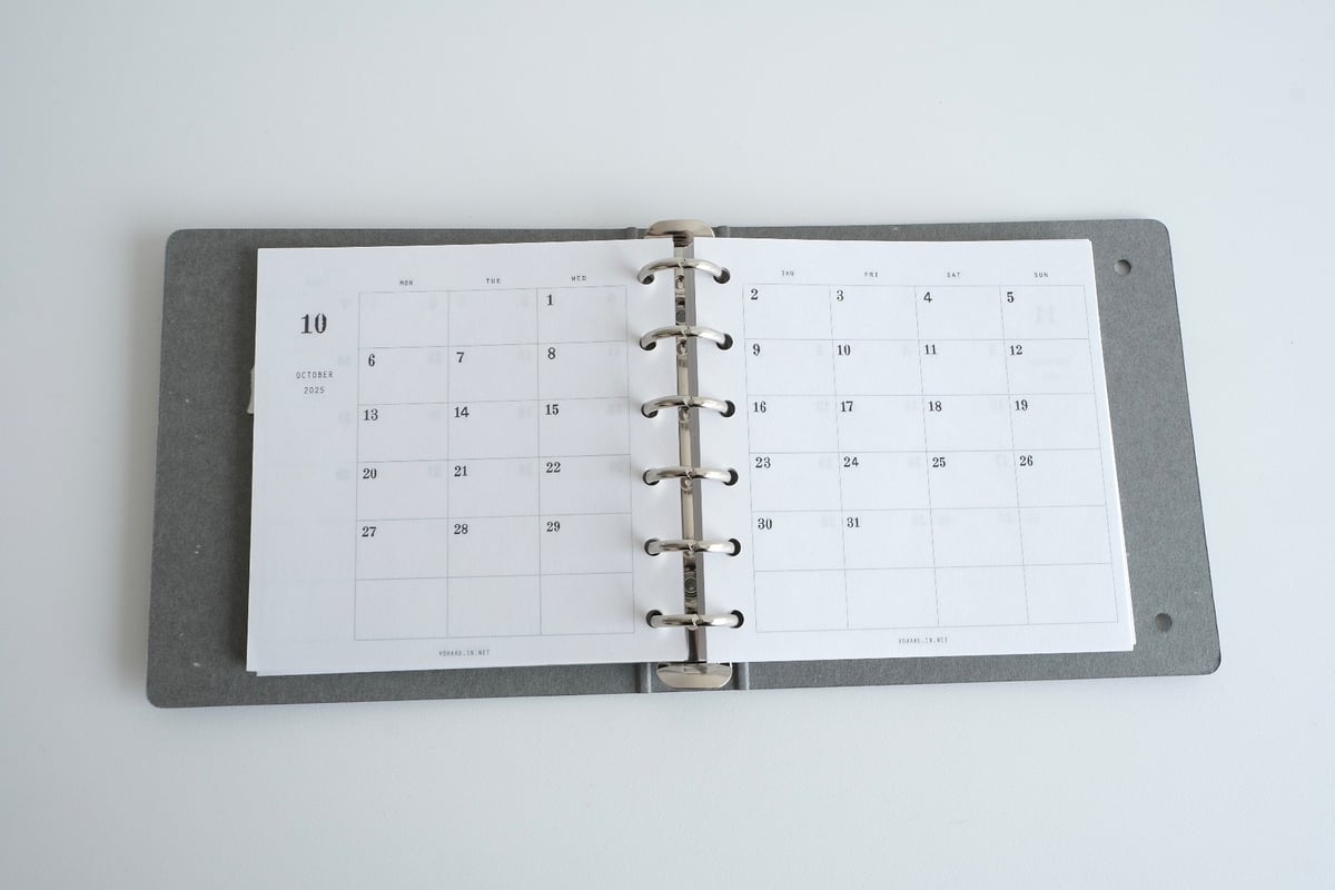 PLANNER M6バインダーリフィルセット 品番：M6-28】ミニ6サイズ / Wish listリフィル：システム手帳