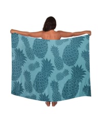 Hawai'ian Pareo    BIG PINEAPPLE  L/D Teal  HNLS03731-96410