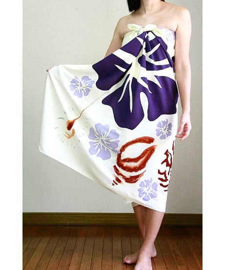 Hawai'ian Pareo  Premium  HIBISCUS SHELL IVORY　HNLS03052-32310