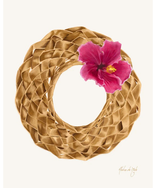 Aloha De Mele ART WORK PĀPALE - HIBISCUS HNL