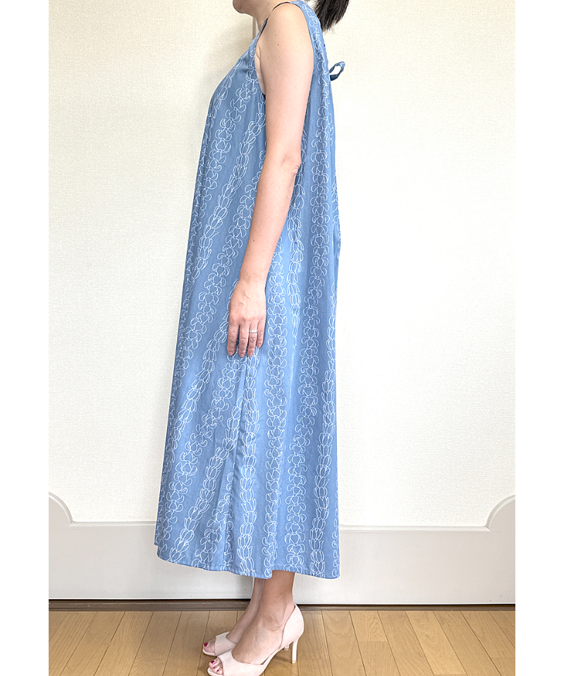 mikomori ミコモリ　バックリボンマキシワンピース　M L カーキ mikomori ミコモリ バックリボンマキシワンピース M L カーキ