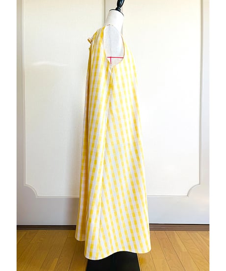 PALAKA YELLOW バックリボン ワンピース  HNLS03522-05030