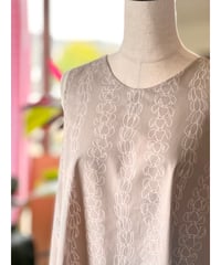 バックリボン マキシワンピース  プアキニキニ Beige  HNLS03572-12020
