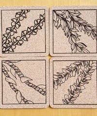 Hawaii Lei Cork Drink Coaster  コースター4枚SET   HNLS03250-9070