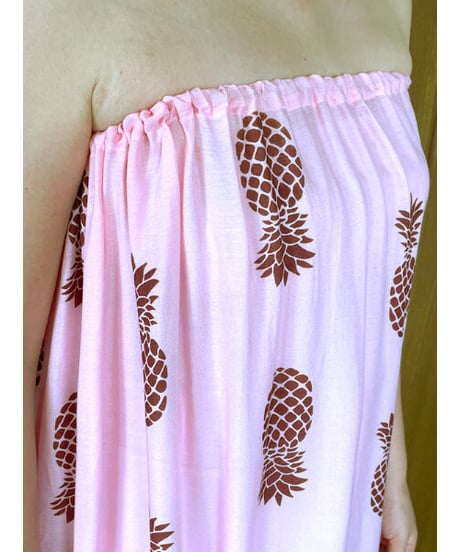 Hawai'ian  Pareo  Dress  SMALE  PINEAPPLE  PINK  HNLS03283-3280